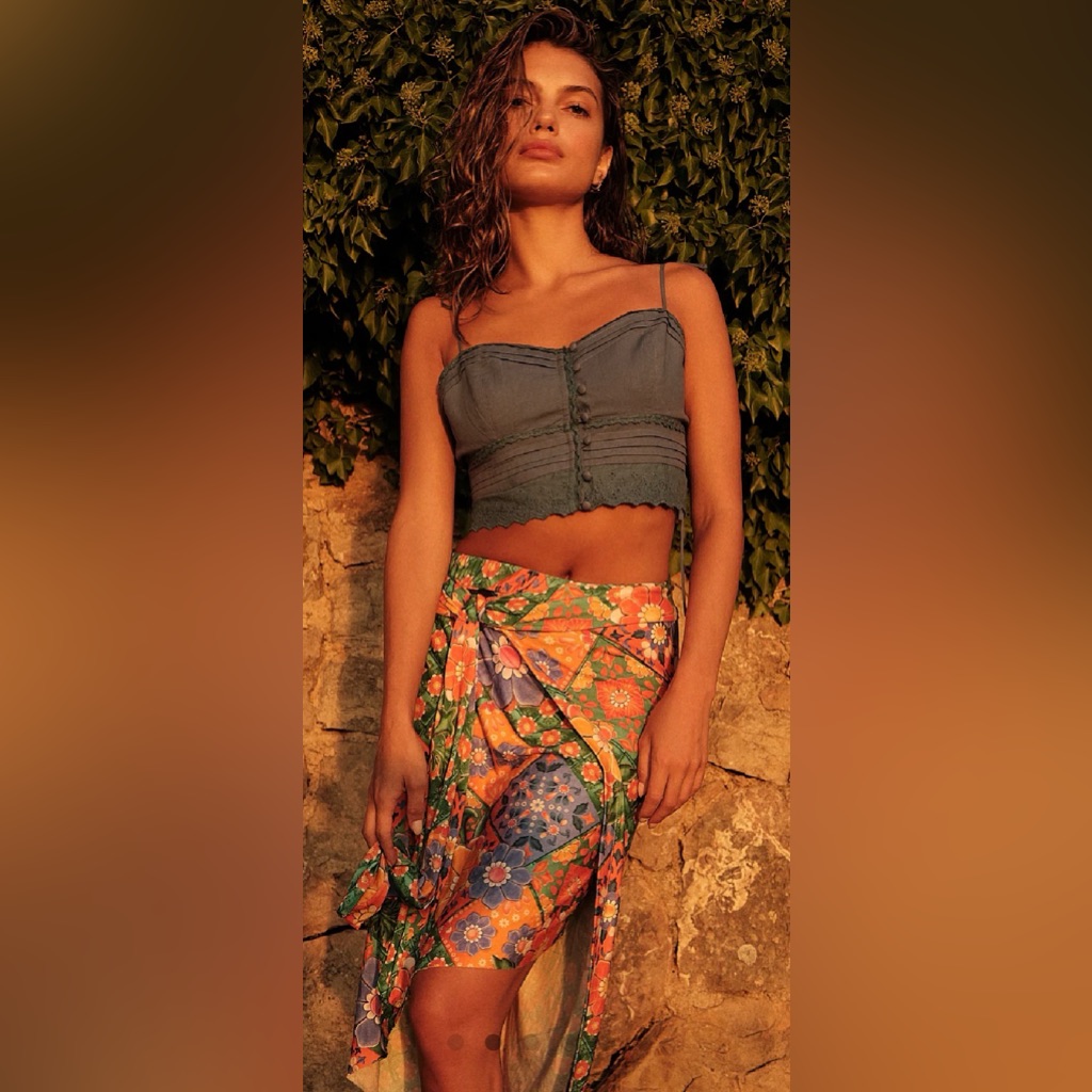 Agua Bendita Ariel Tile Top And Zen Tile Skirt